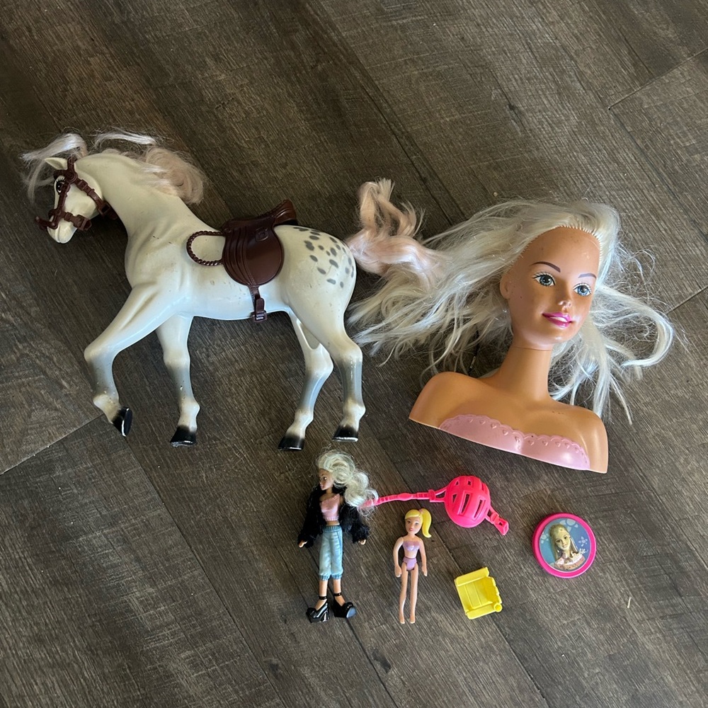 Barbie Doll Blonde Horse Doll Lot
